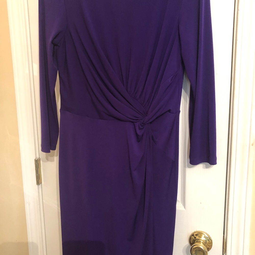 Purple dress below the knee worn twice